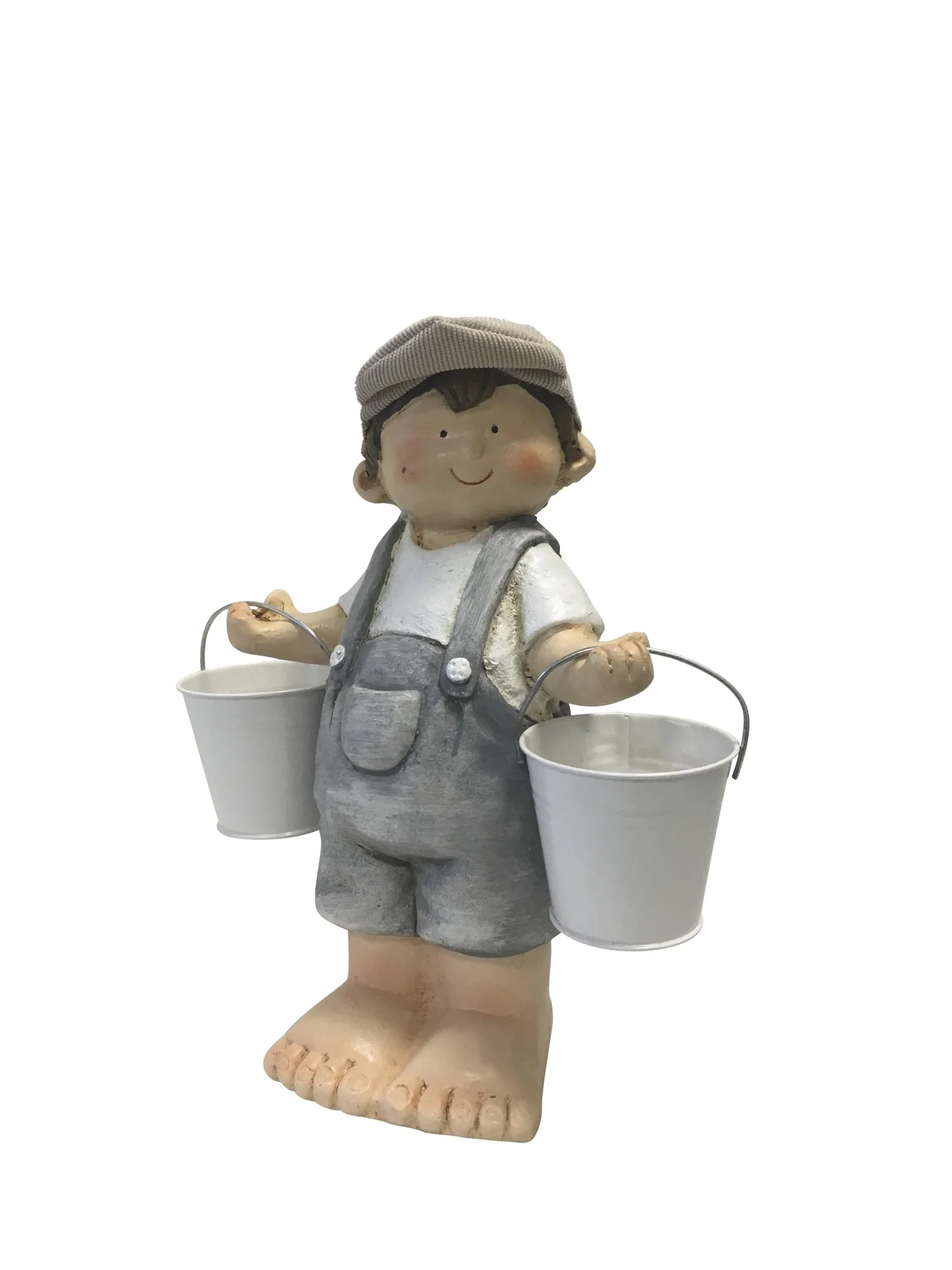 Junge stehend mit 2 Eimern - 1