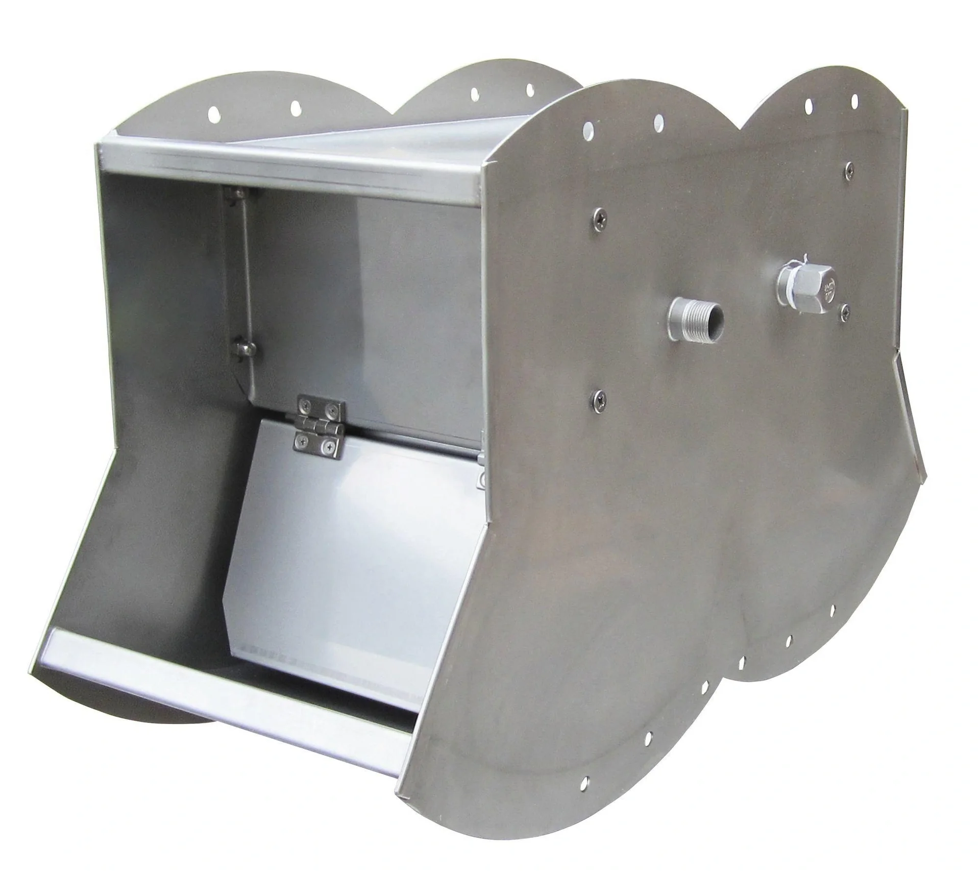 Ventiltrogtränke, doppel Edelstahl 30 x 76 x 40 cm - 2