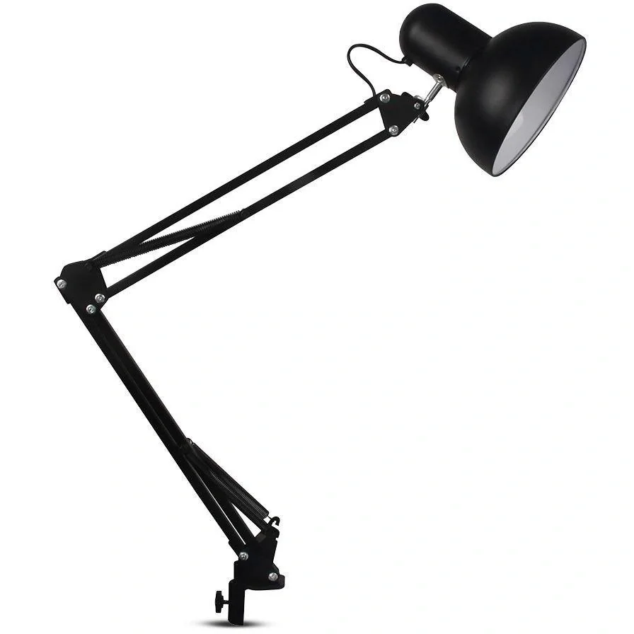 VT-7513 Schreibtischleuchte - Tischleuchte mit verstellbarem Arm - schwarz - E27 - 6