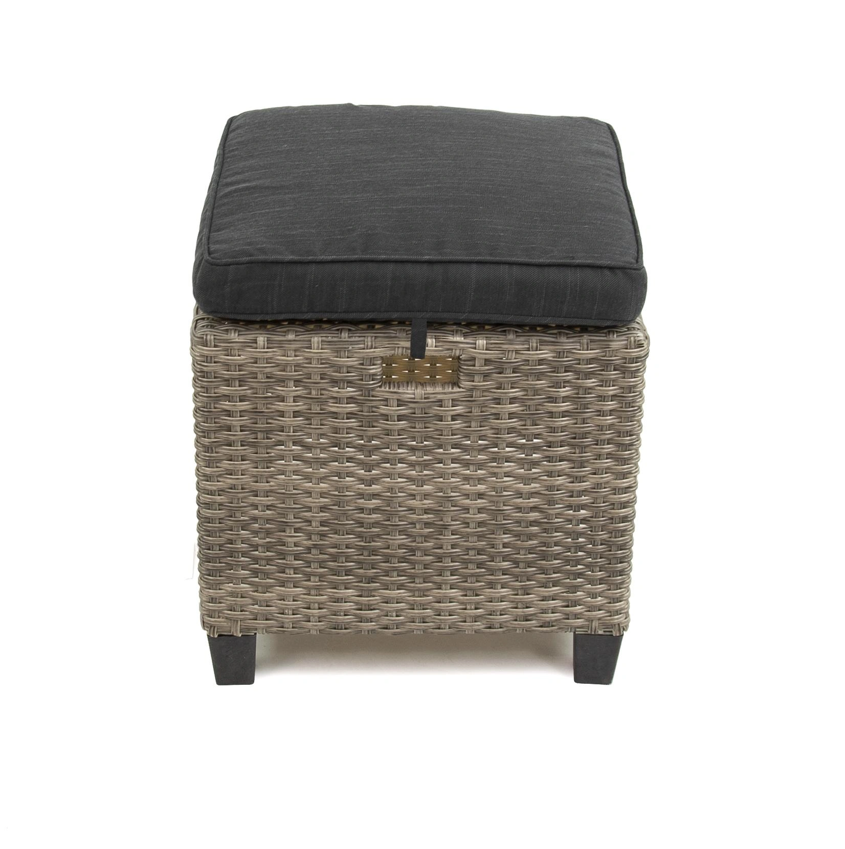 Polyrattangruppe Madeira grau mit dunklen Kissen - 8