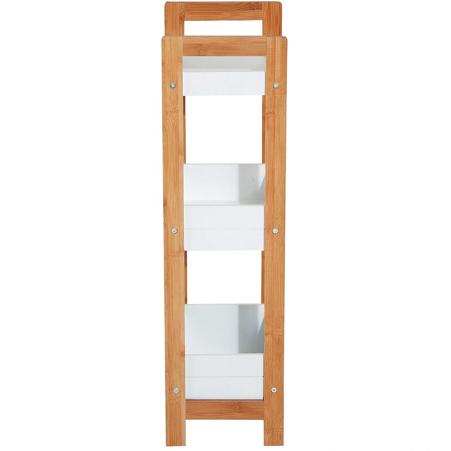 Badregal Standregal Holzregal 3 Staufächer Weiß - 6