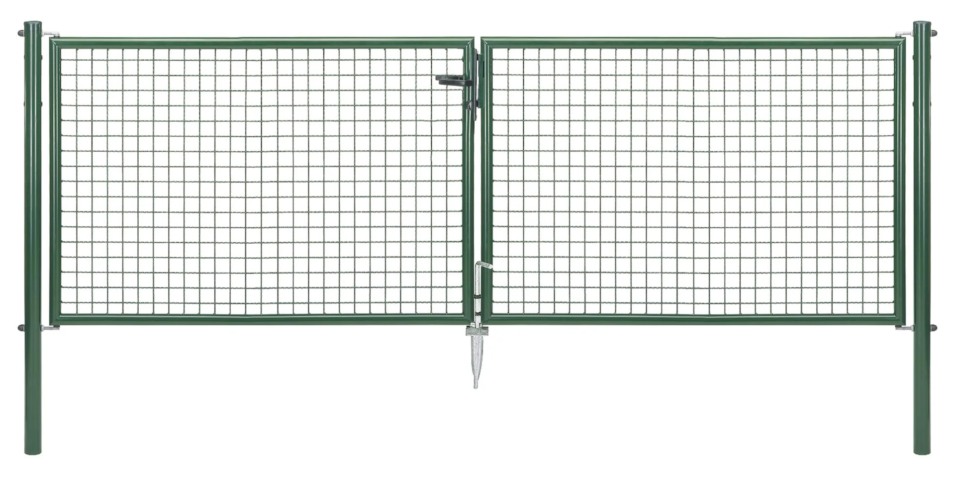 Doppeltor-Set Wellengitter inkl. Pfosten 3 x 1 m grün - 1