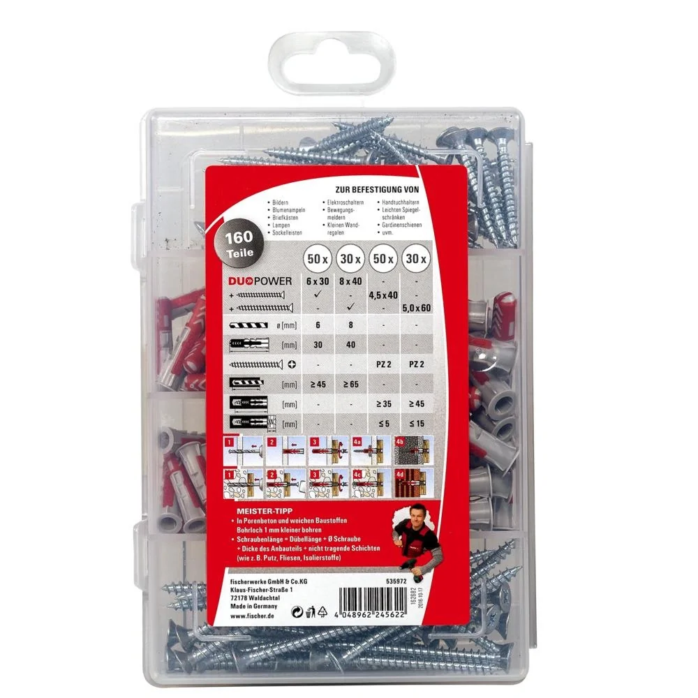 Dübel-/ Schrauben-Sortiment, MEISTER-BOX DUOPOWER + Schraube - 4