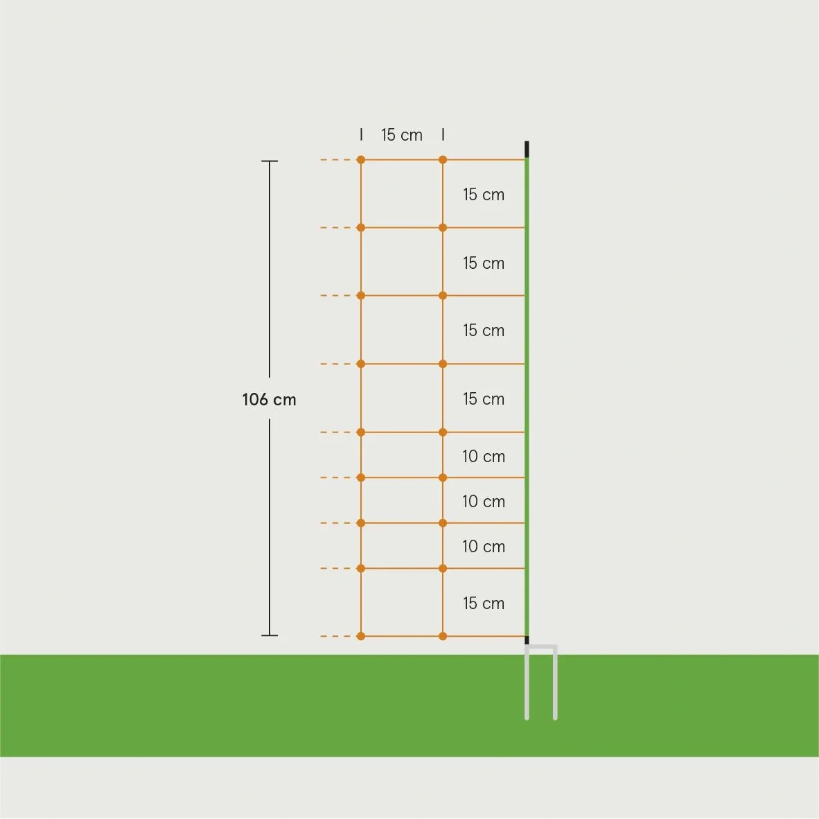 Wolf JUMBO 106 cm mit Doppelspitze, 50 m - 3