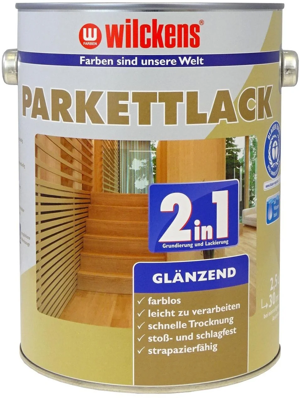 Parkettlack 2in1 glänzend farblos, 2500 ml - 2