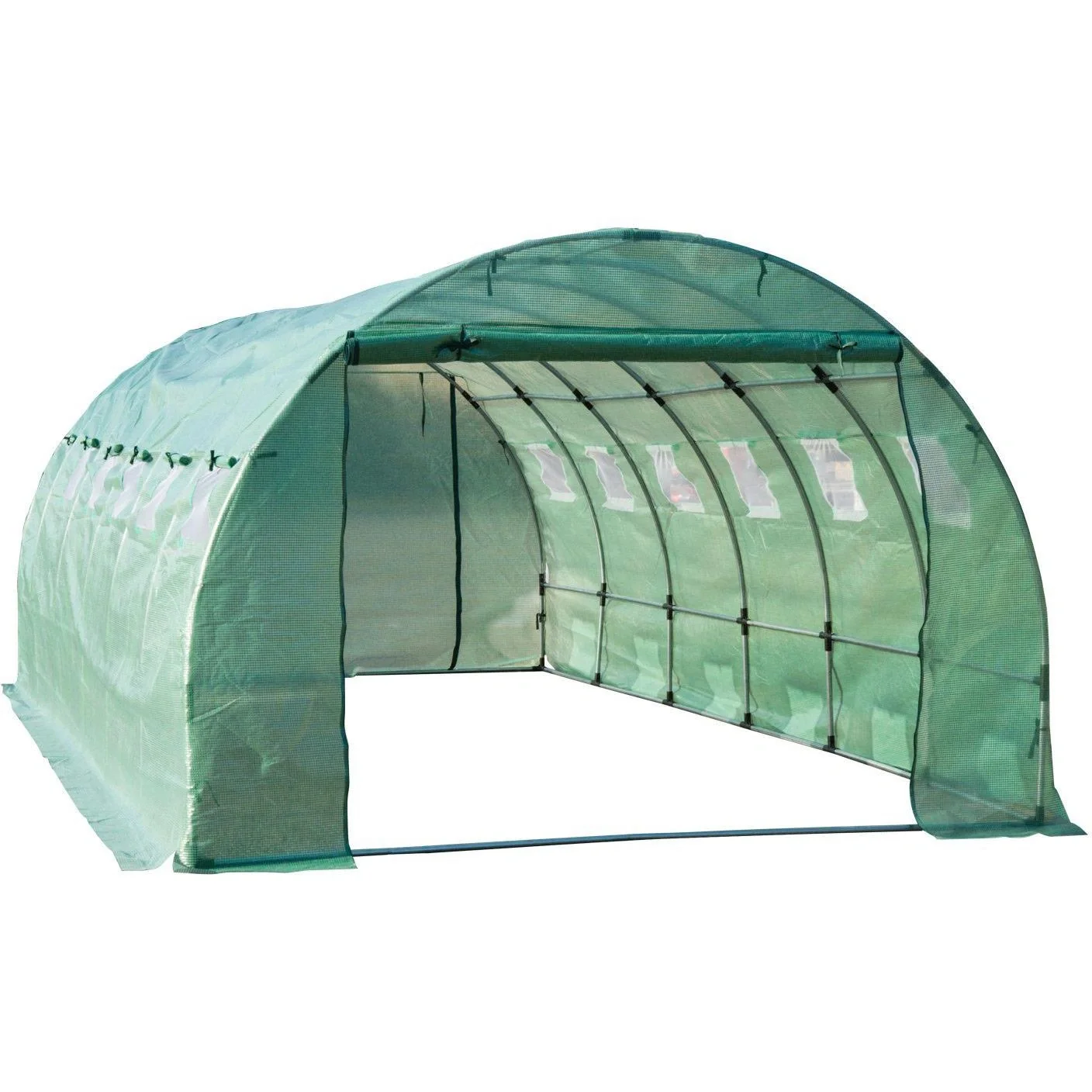 Gewächshaus Treibhaus 18m² mit Fenster - 9