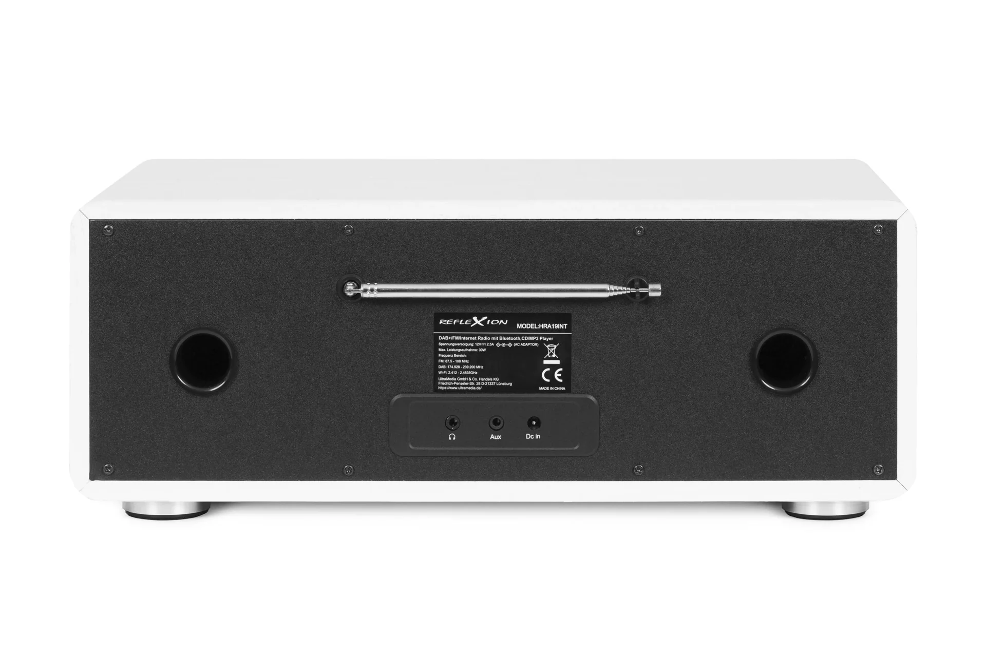 Design Internet/DAB+/UKW-Radio mit Bluetooth, CD, AuxIn, Encoding, weiß,HRA19INT/WH - 3