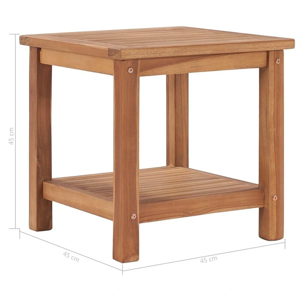 Couchtisch 45x45x45 cm massiv Teak - 6