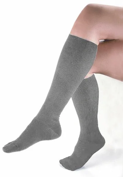Stützkniestrumpf mit Frotteepolsterung, grau, Gr.40/41 - 3