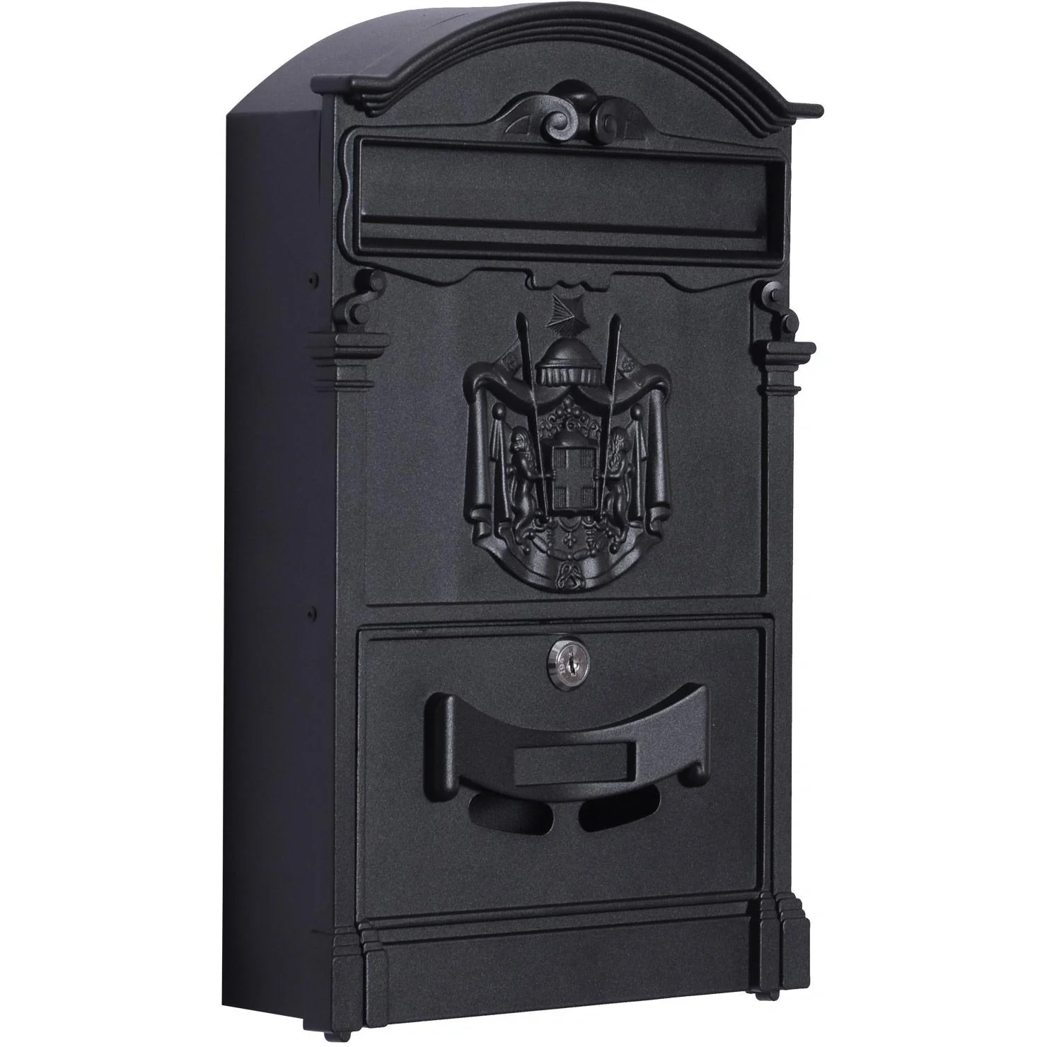 Postkasten Briefkasten Wandbriefkasten abschließbar mit Schutzklappe inkl. 2 Schlüssel - 4