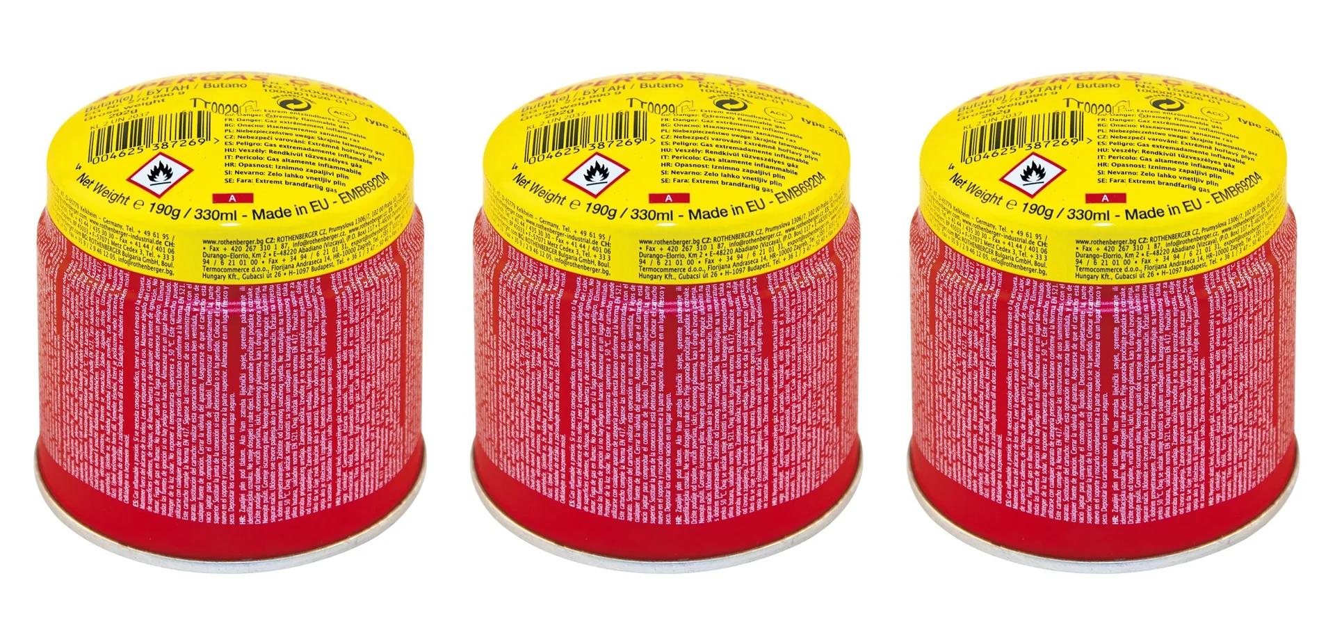 Gaskartusche 3er Set, 190g /330ml pro Kartusche - 2