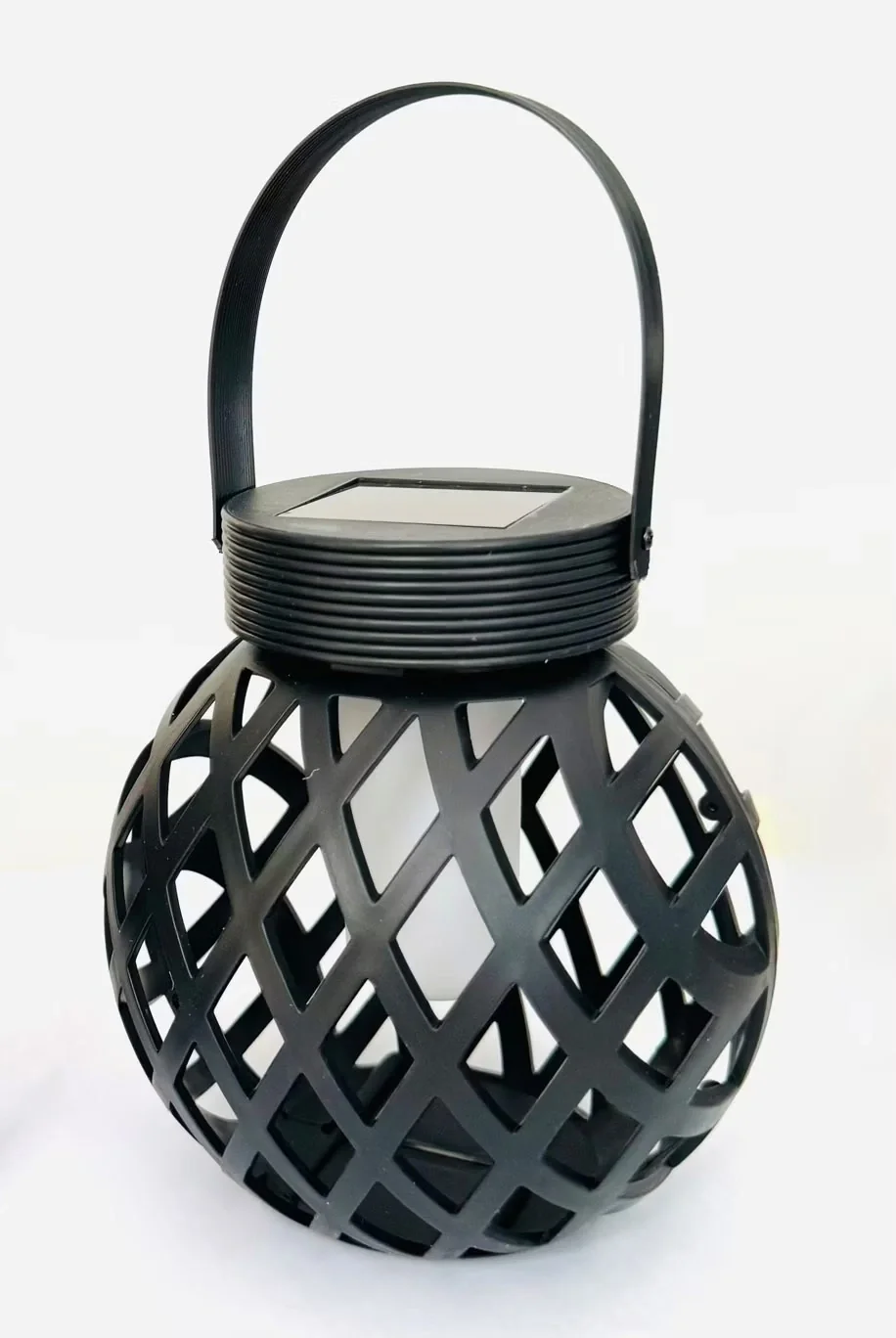 Solar LED Tischlaterne, Raute mit Flammeneffekt - 1