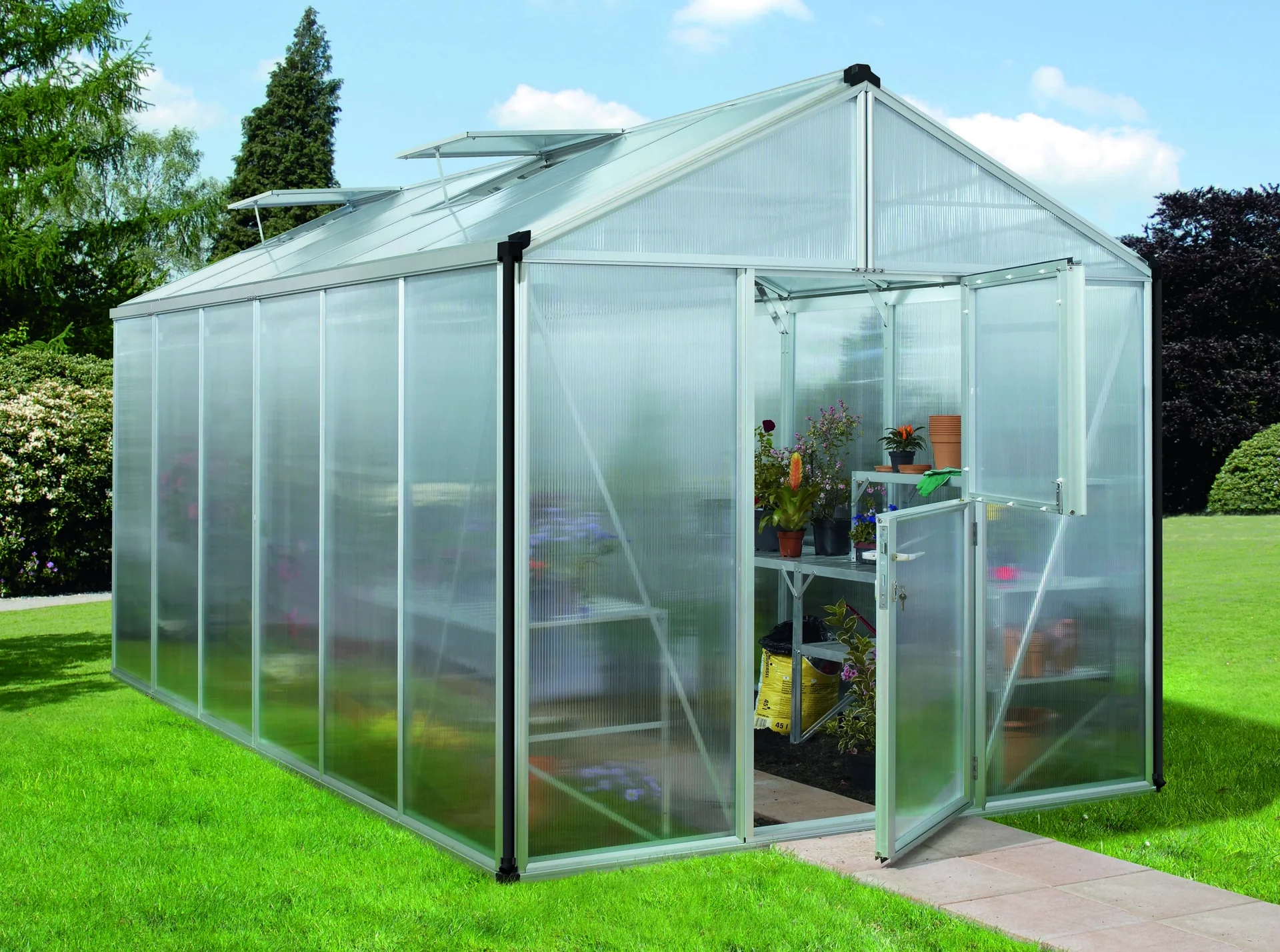 Gewächshaus Zeus 11900 HKP 10 mm, Farbe alu - 2