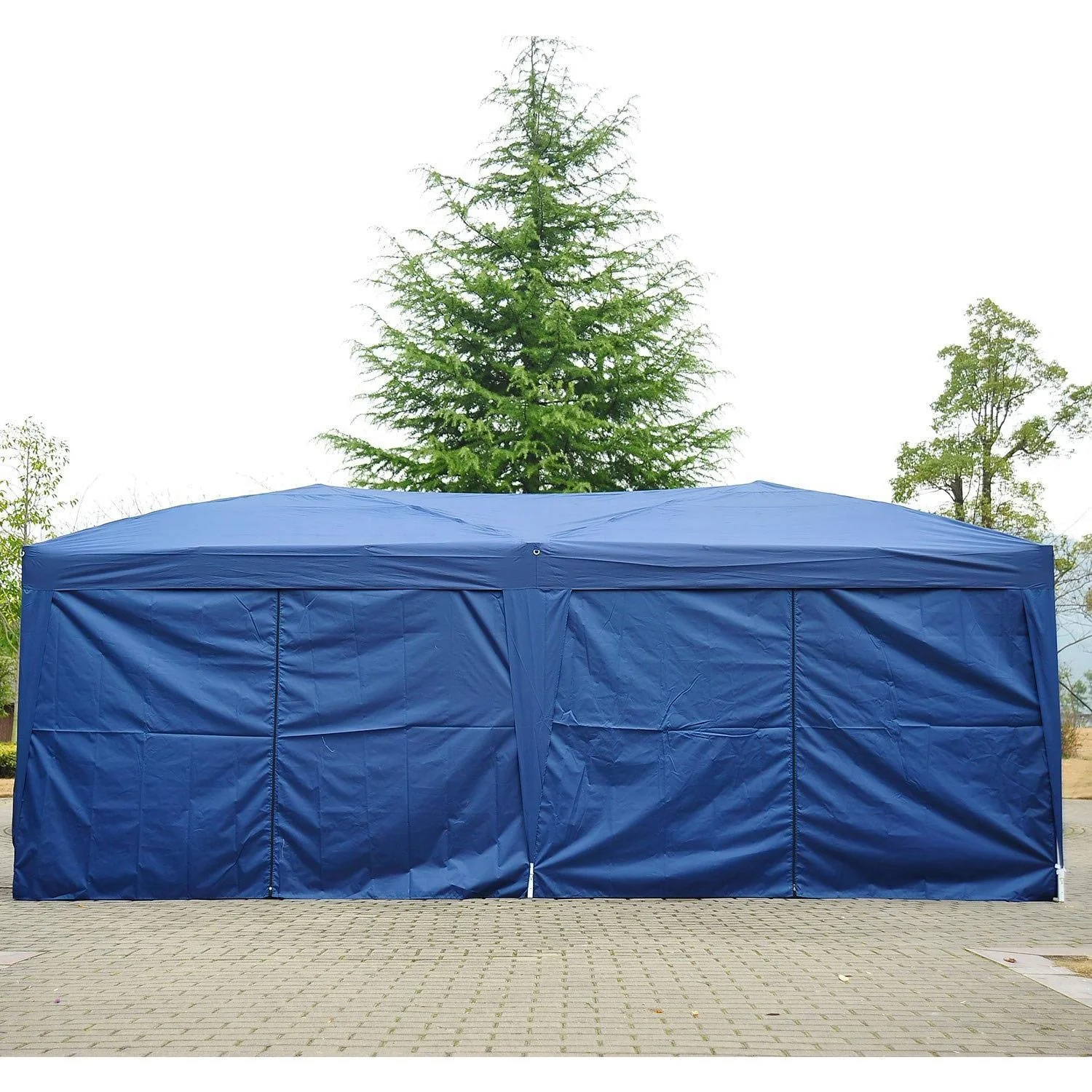 Faltpavillon 3x6 Wasserabweisend Blau Stabil Outsunny - 8