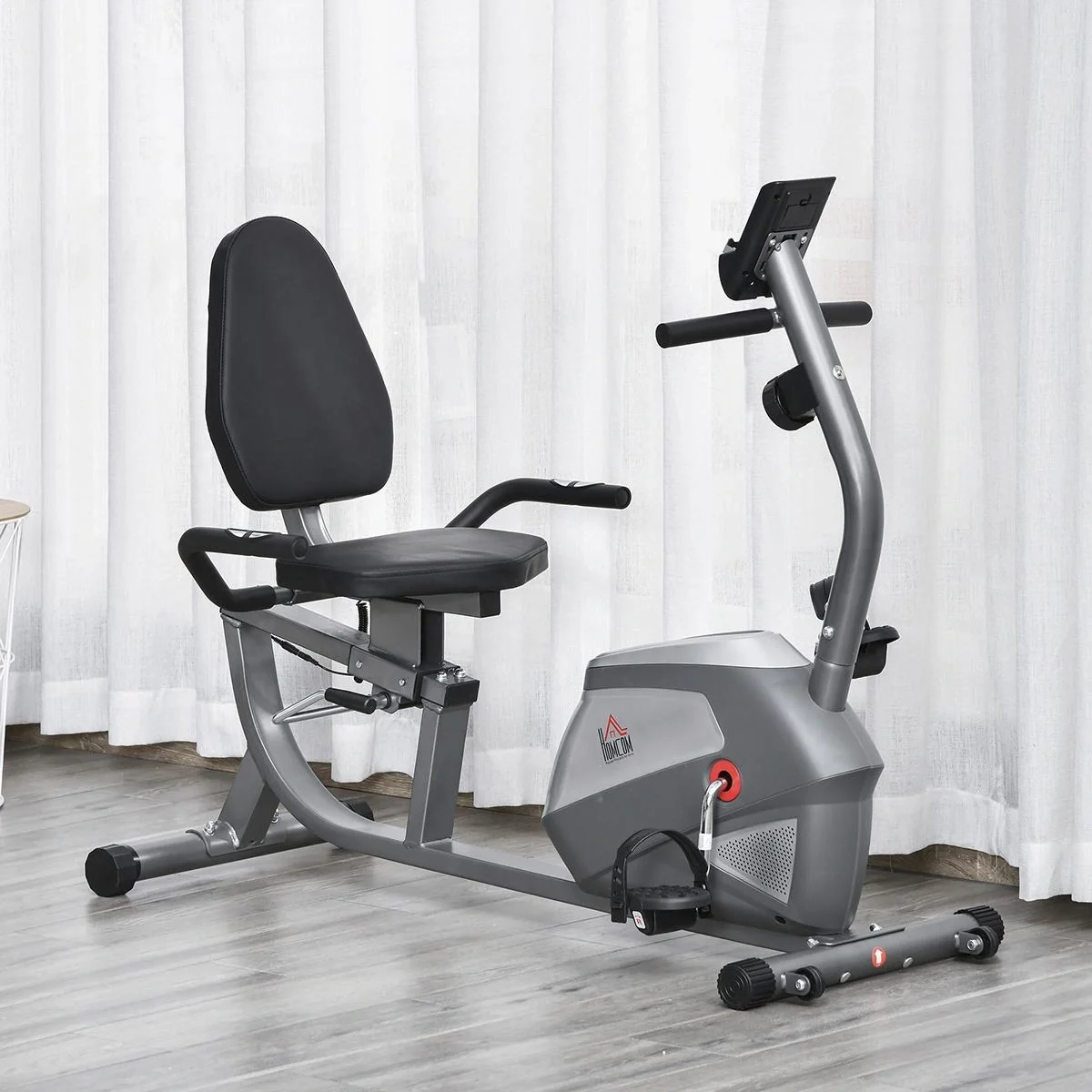 Liegeergometer mit LCD-Anzeige 8 stufig einstellbarem Magnetwiderstand Liegeheimtrainer Nutzergewicht bis 110 kg für zu - 4