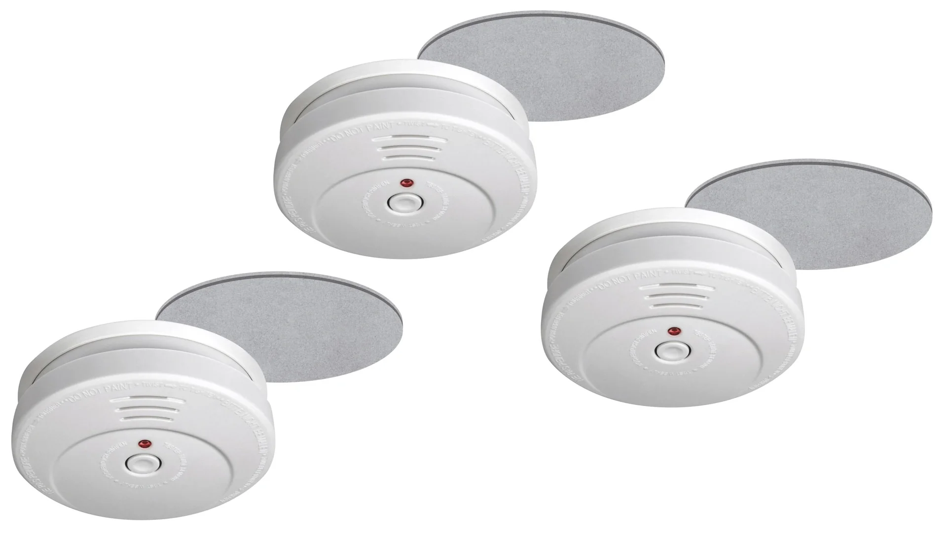 Rauchmelder flach 3 x + 3 x Magnetbefestigung - SPARSET! - 4