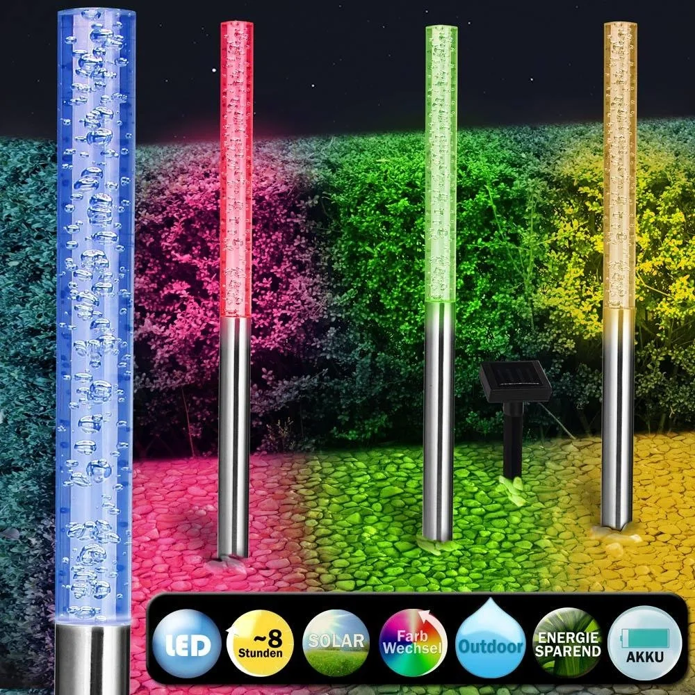 4x LED-Solarlampe mit Farbwechsler - 7