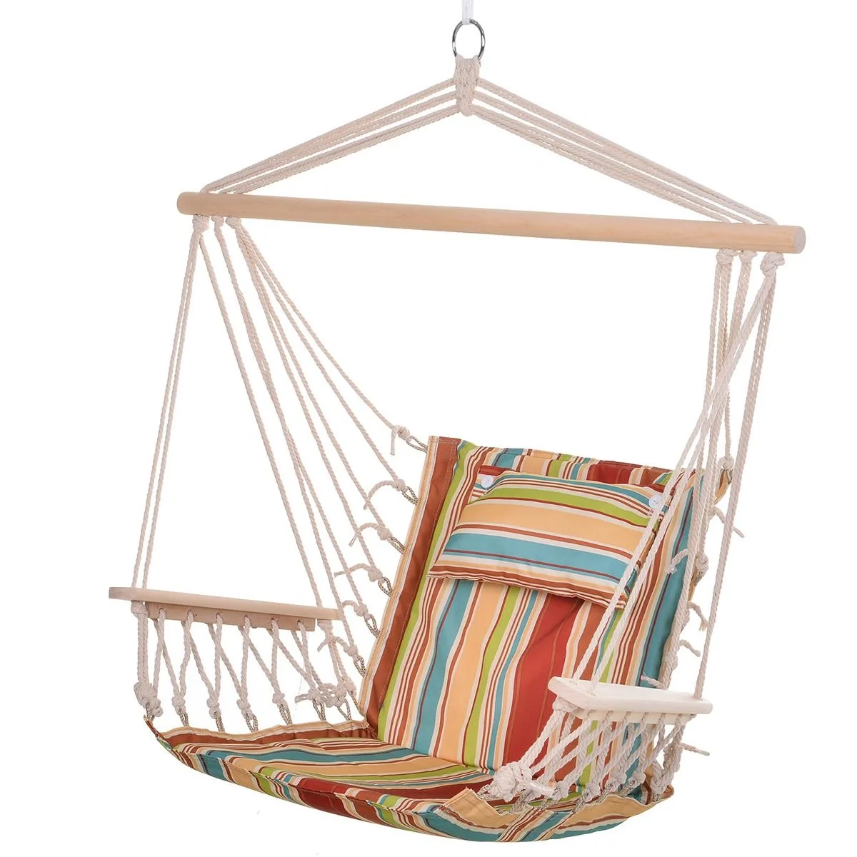 Hängesessel mit Kissen sicher bequem dauerhaft haltbar schön einfach zu tragen - 1