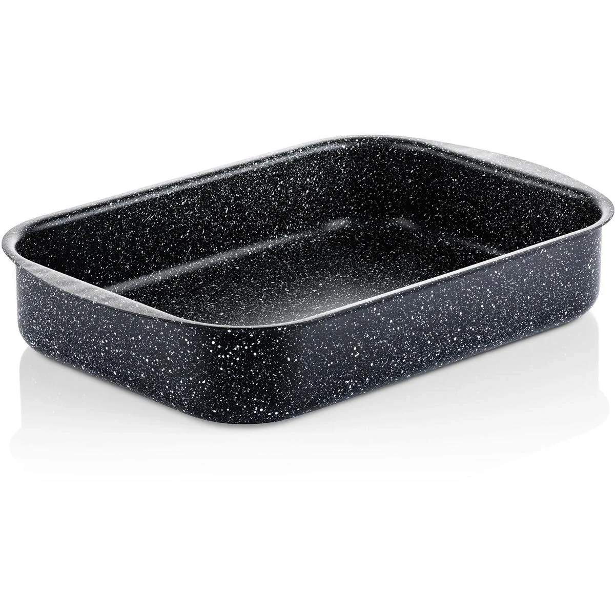 Auflaufform Bratentopf Ø35 cm (12") Schwarzer Marmor - 7