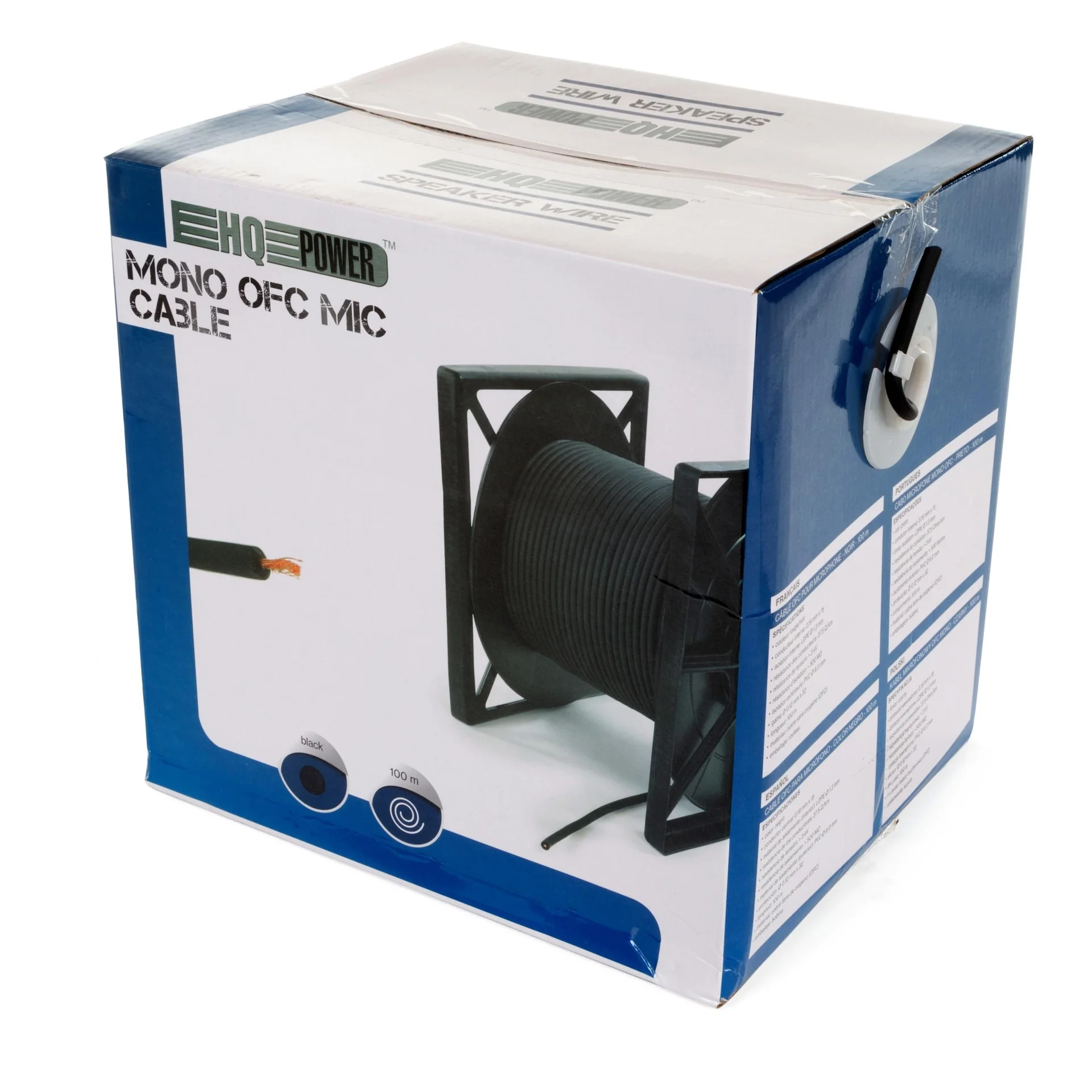 mono ofc-mikrofonkabel - schwarz - 100 m - 6