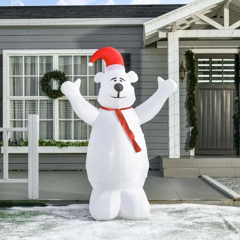 Aufblasbarer Weihnachts-Eisbär 1,72 m Weihnachtsdekoration - 4