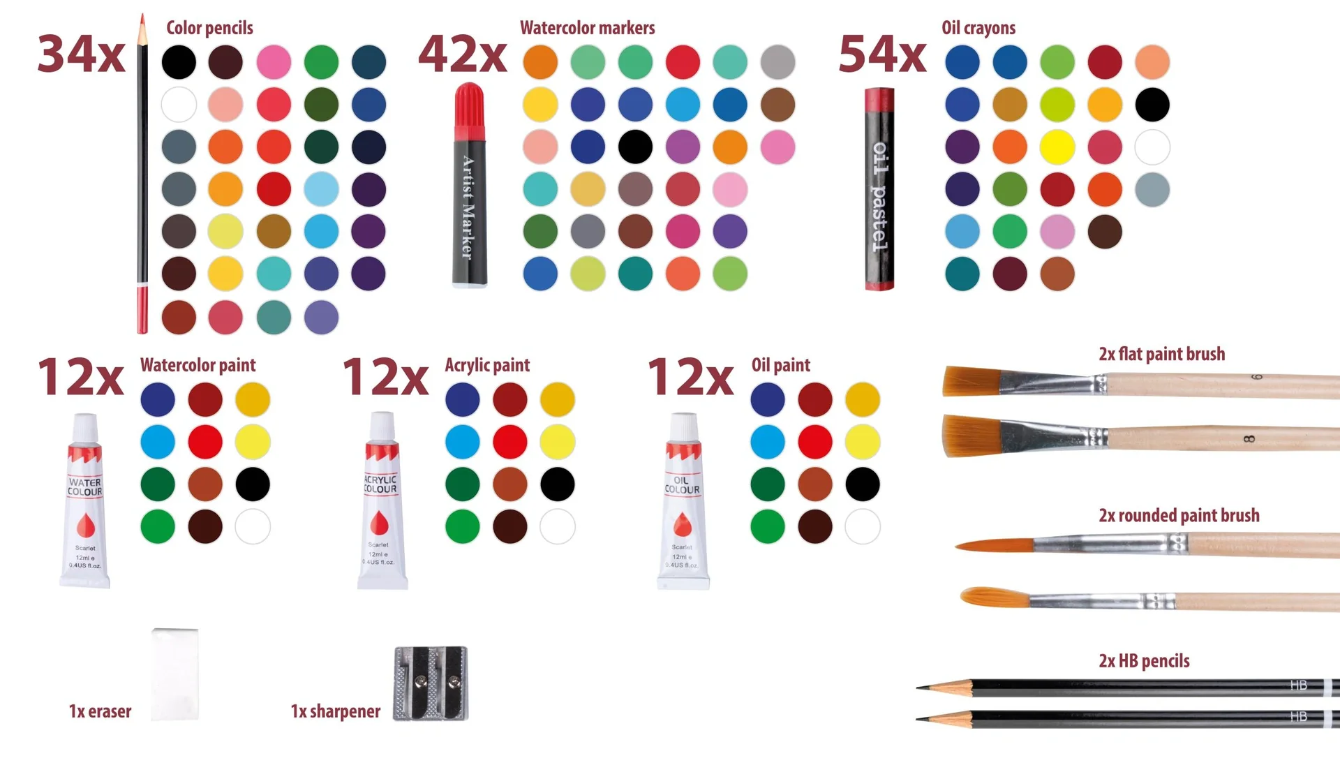 Kunst- und Malkasten 174-teilig - 3