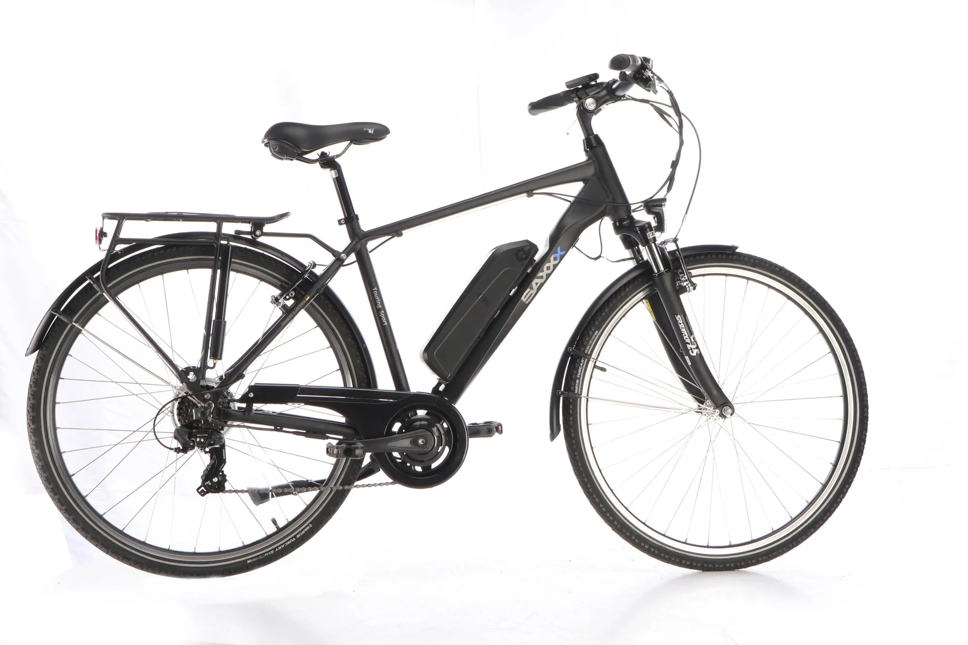 Herren Trekking E-Bike, 28 Zoll, Rahmenhöhe 50 cm, 7-Gang Kettenschaltung, schwarz, Eifel - 2