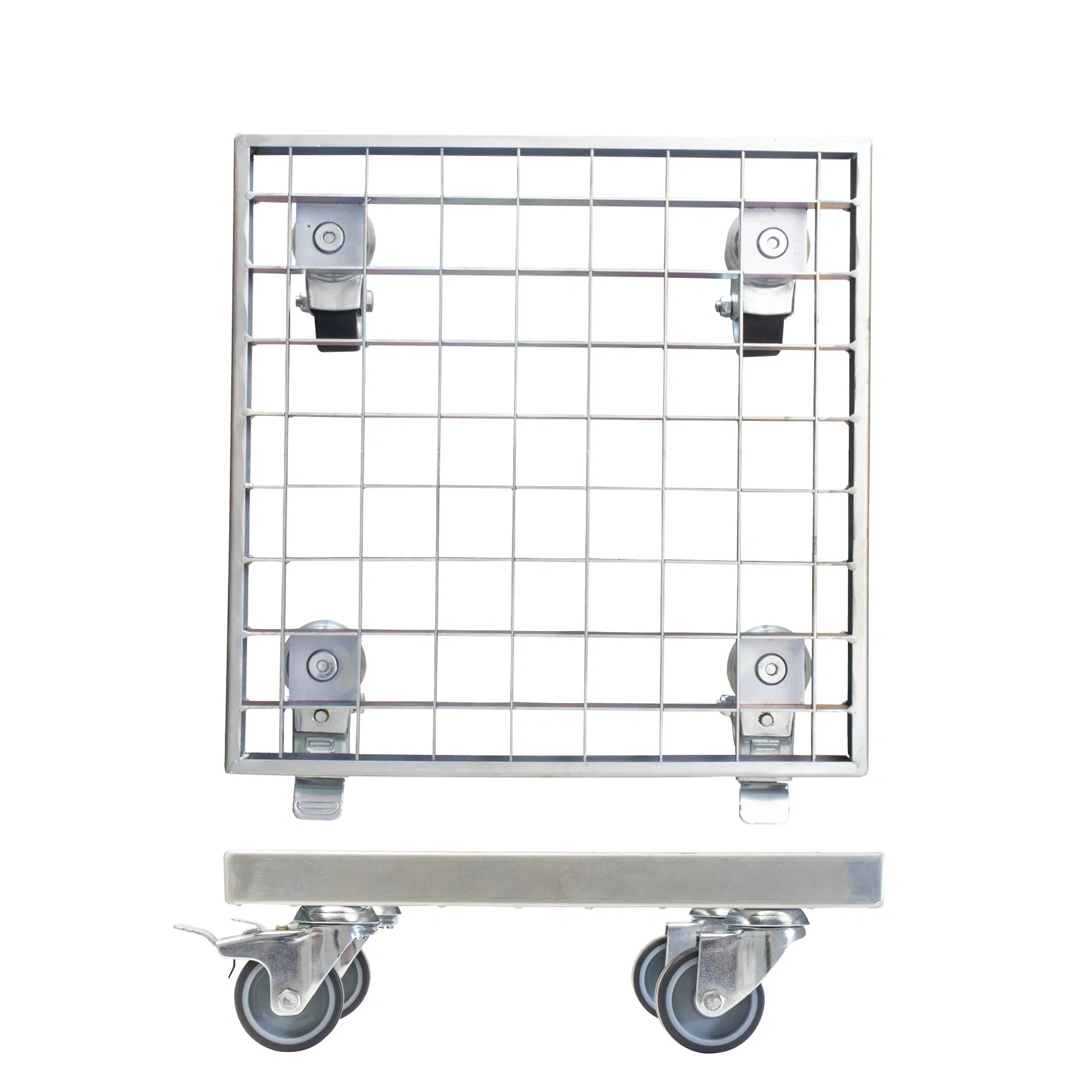 Multi Roller MR 7015, 29 x 29 x 9,5 cm, softe Rollen Ø 50 mm, Rollenlager, 2 Bremsen, Gitterrost, Tragkraft 200 kg - 6