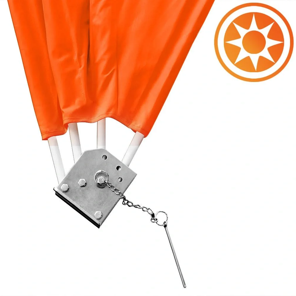 Balkonmarkise orange 140x140cm faltbar - 4