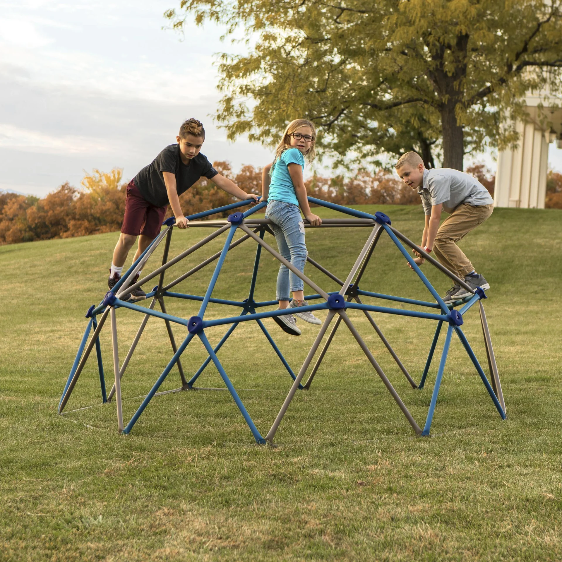 Kletterkugel Geodome - aus rostfreiem und witterungsbeständigem Stahl - 1