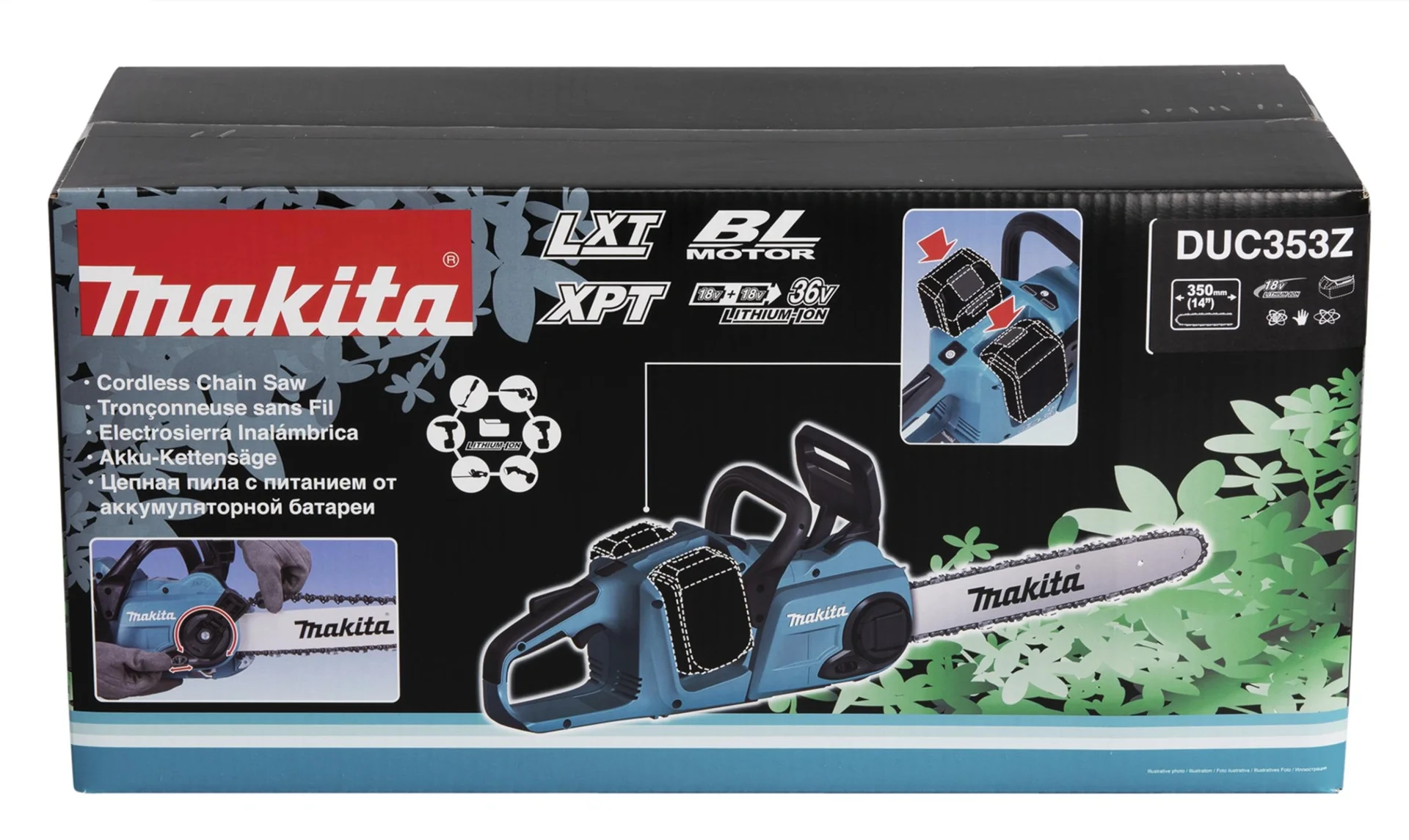 Akku-Kettensäge 2x 18V (ohne Akku, ohne Ladegerät) DUC353Z - 11