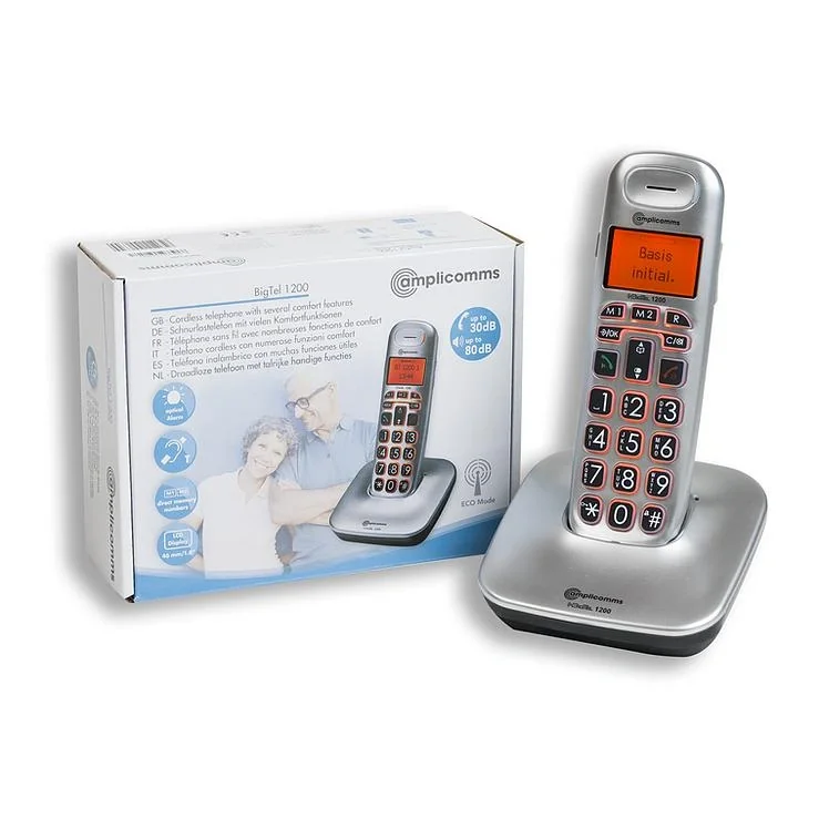 Komfort-Telefon amplicooms BigTel 1200 mit Hintergrundbeleuchtung, schnurlos - 3