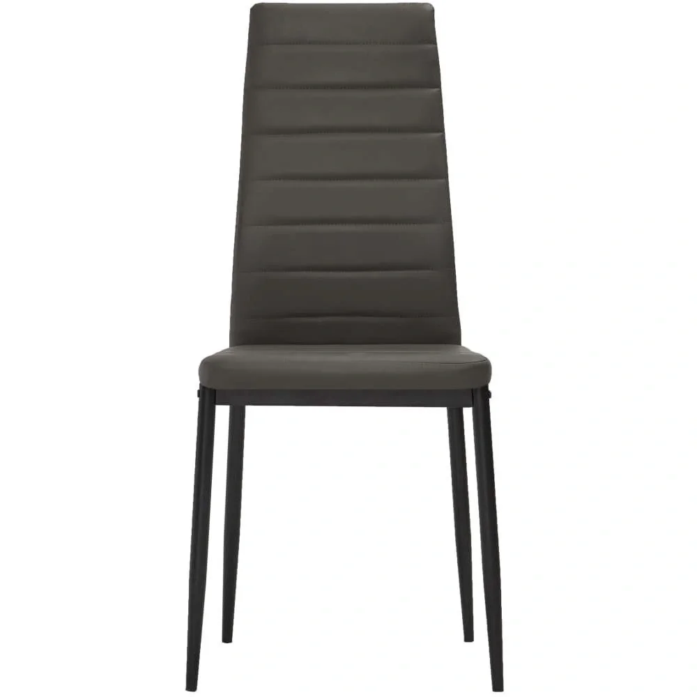 Esszimmerstühle 2-Sitzer Kunstleder grau - 1