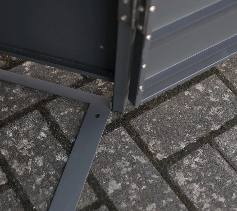 Mülltonnenbox 4-fach mit Deckel, Anthrazit - 10