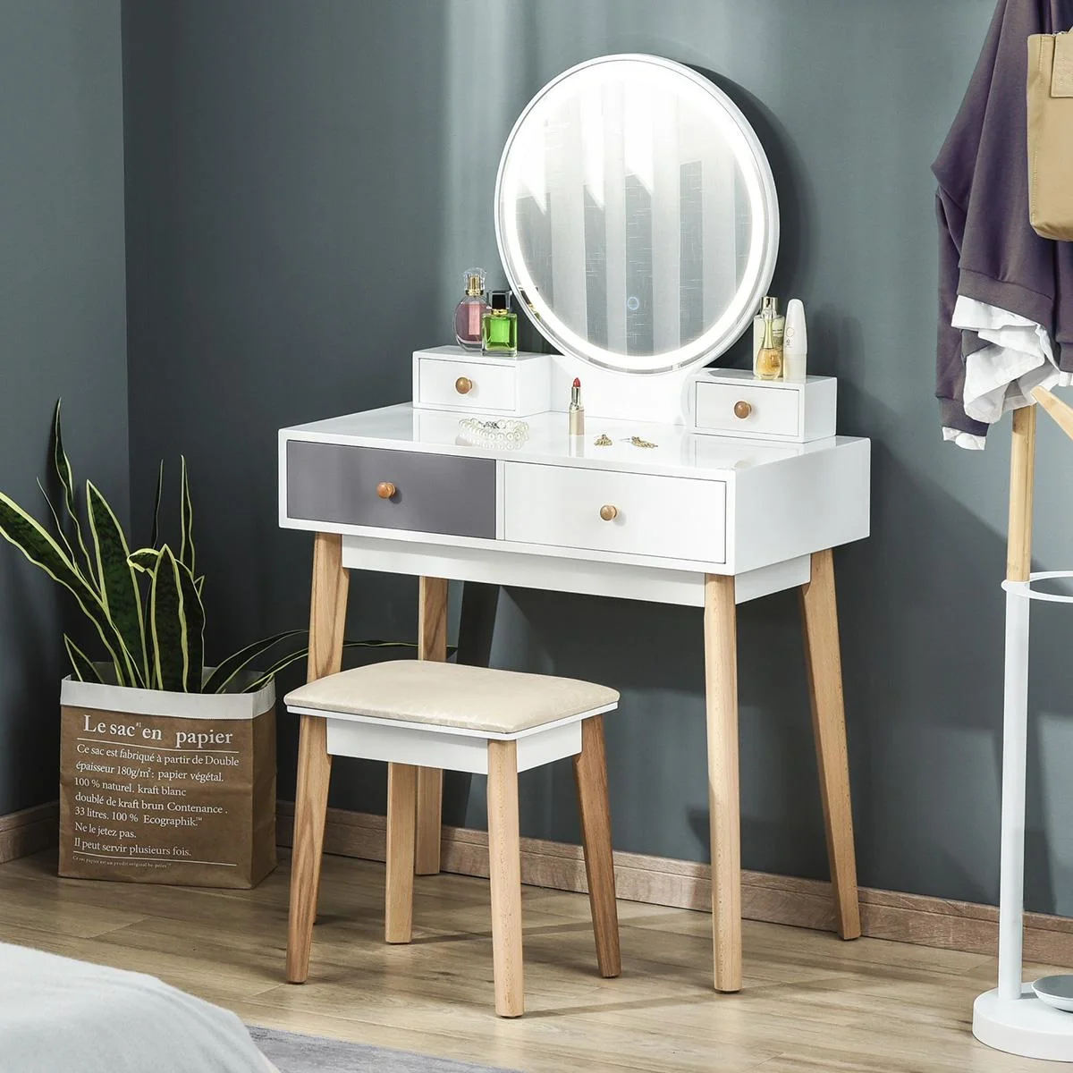 Schminktisch Kommode Tisch Skandi Design - 4