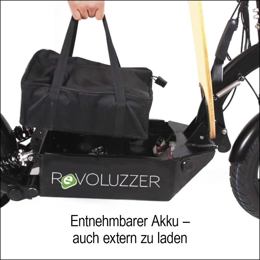 E-Roller "Revoluzzer" Safety 20 km/h inklusive Blinkanlage und Gepäck-Case schwarz - 10