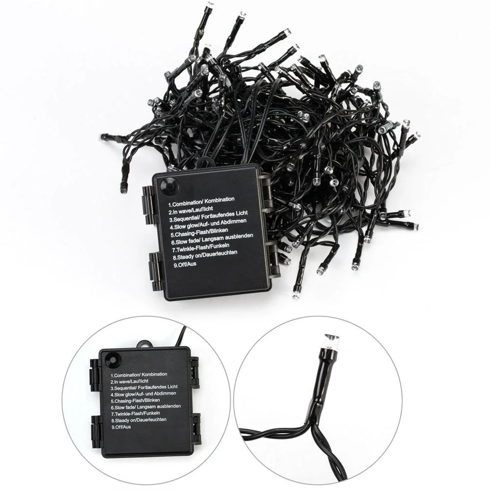 Lichterketten Weihnachten blau 10,5m Timer - 3