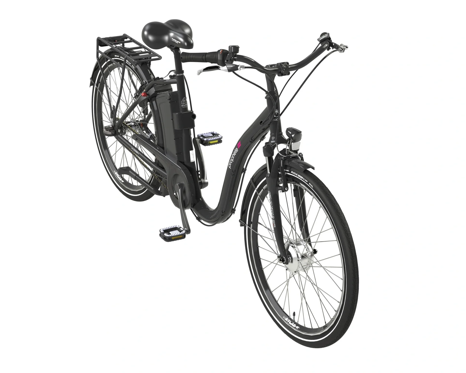 Unisex E-Bike City, 26 Zoll, Rahmengröße 46 cm, 3-Gang Nabenschaltung, schwarz, GENIESSER 22.ESC.10 - 2