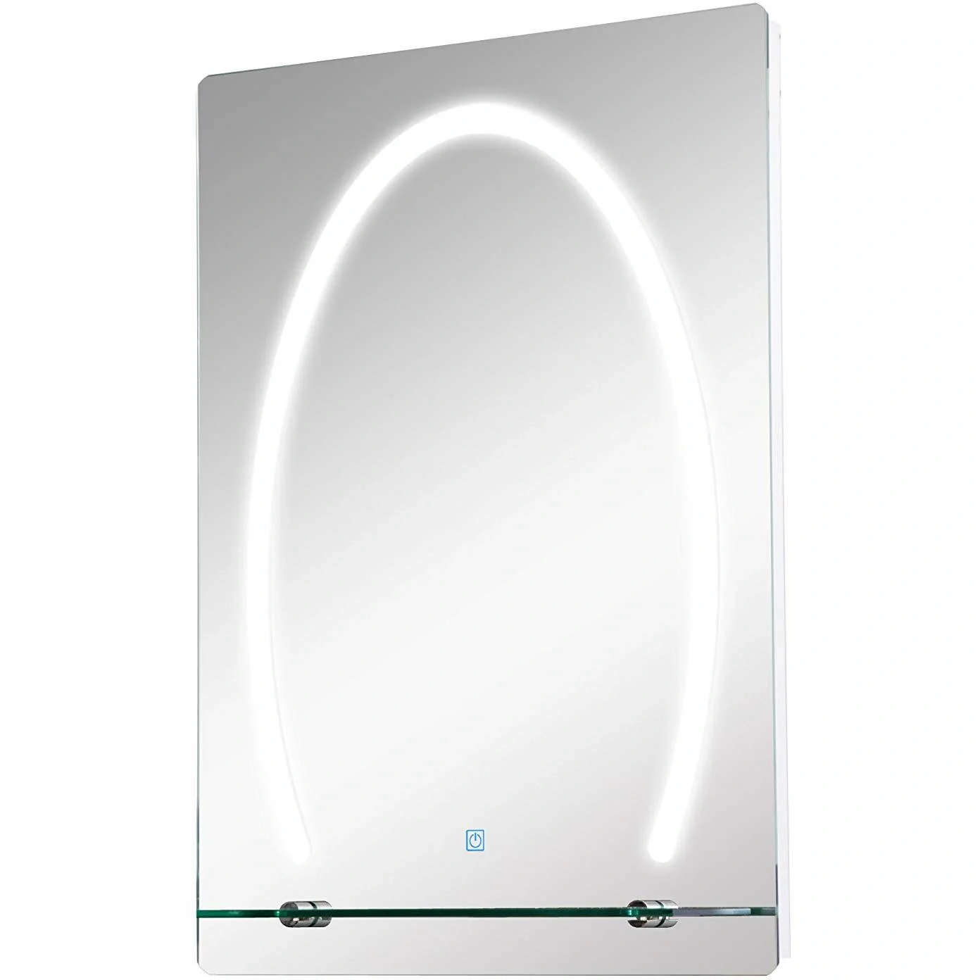 kleankin® LED Badspiegel Badezimmerspiegel Glas-Ablage 30W 70x50cm - 3