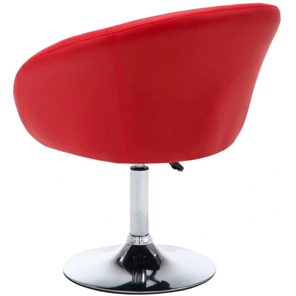 Esszimmerstuhl drehbar Kunstleder rot - 6