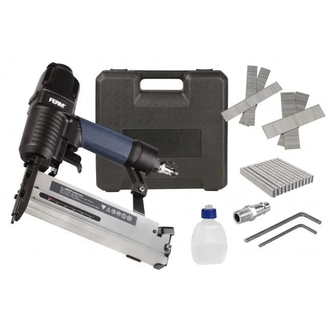 ATM1051 Druckluft-Tacker - 4-7 Bar - Soft Grip - DIN und Orion Anschluß - Inkl. 100 Klammern (40mm), 300 Nägel (20, 30, - 4