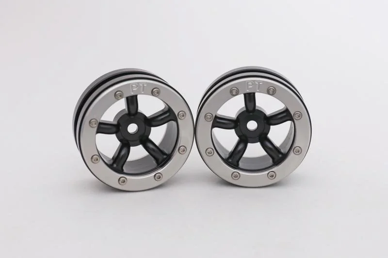 Beadlock Wheels PT-Safari Schwarz/Silber 1.9 (2 St.) - 2