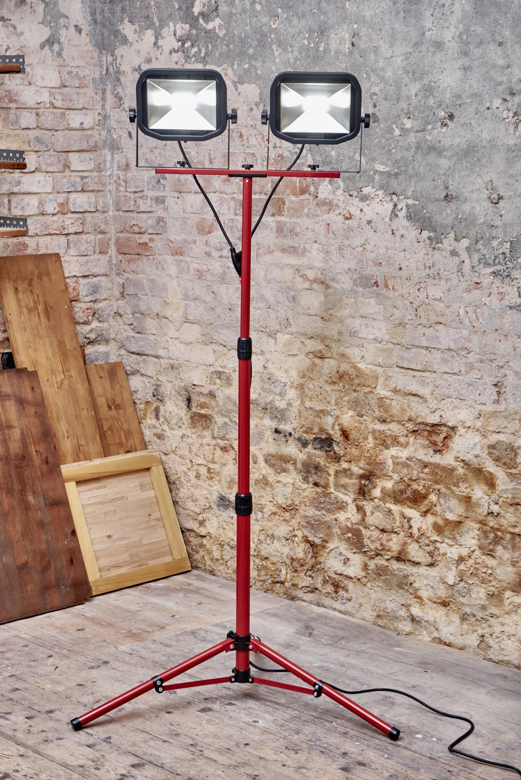 Stativstrahler 2 x 3000 Lumen 5000 K 3 m Kabel Y - Verbindung - 11