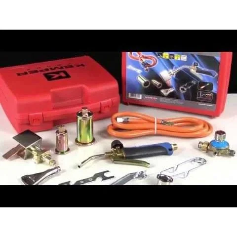 Gas-Handlötkolben, Dachrinnen-Masset und Gasbrenner 3-in-1 - 9-teiliger Satz - 1