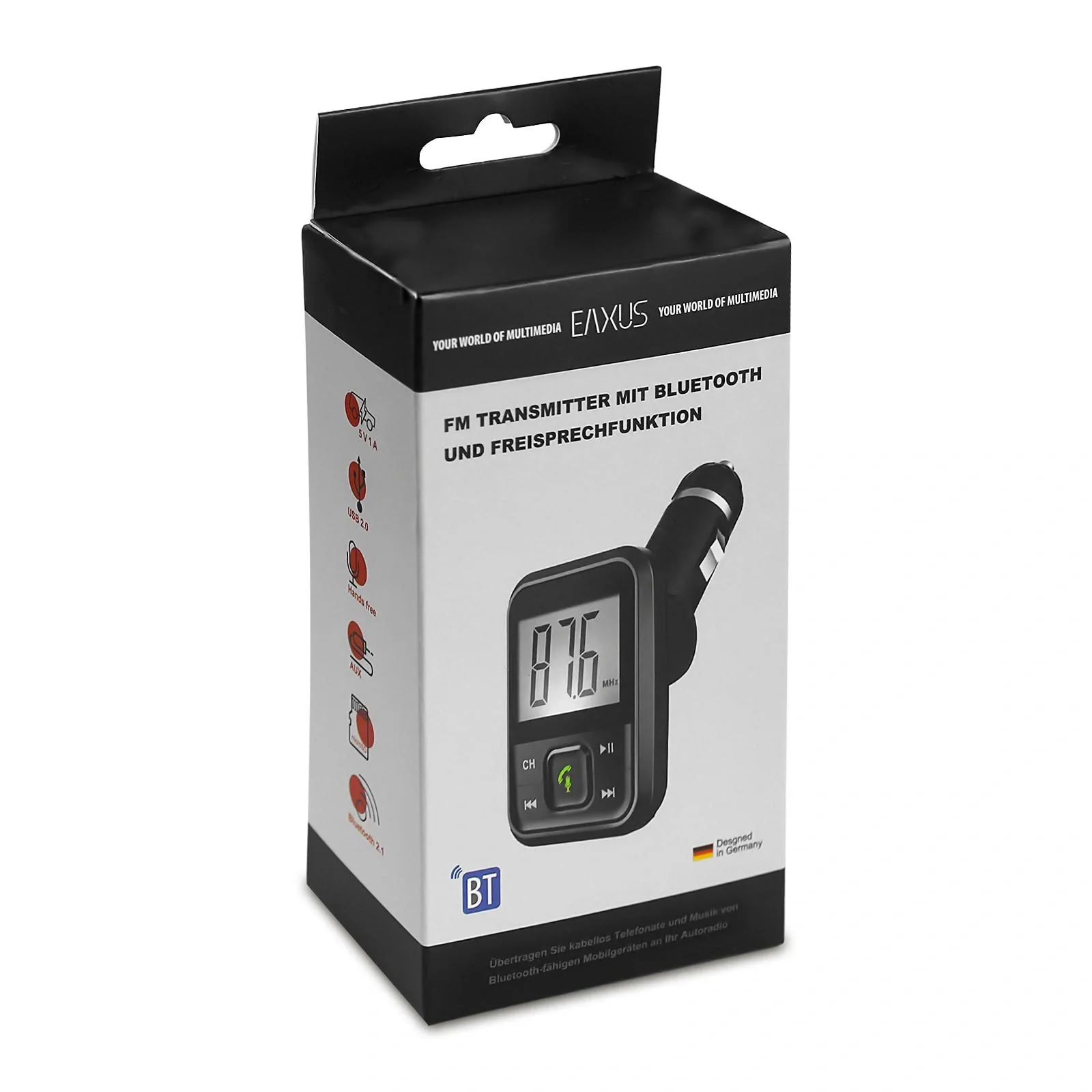 FM Transmitter mit Bluetooth , USB , AUX , Micro SD und Freisprechfunktion - 7