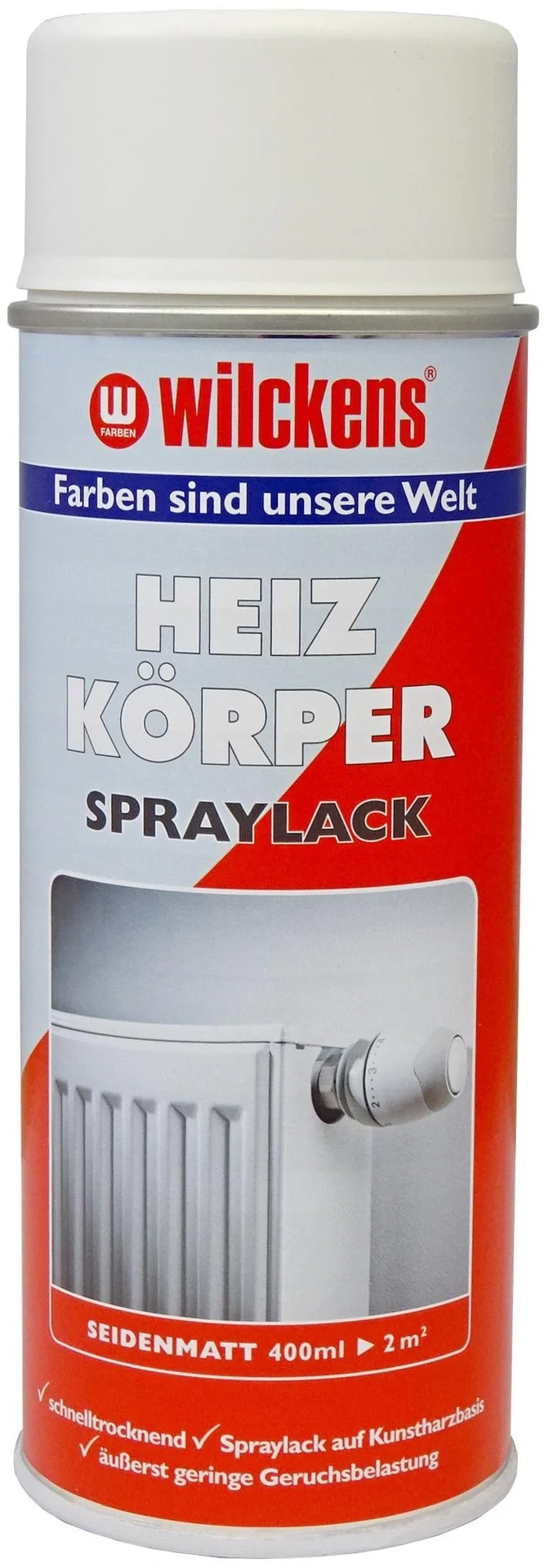 Heizkörper Lackspray, seidematt weiß, 400 ml - 1