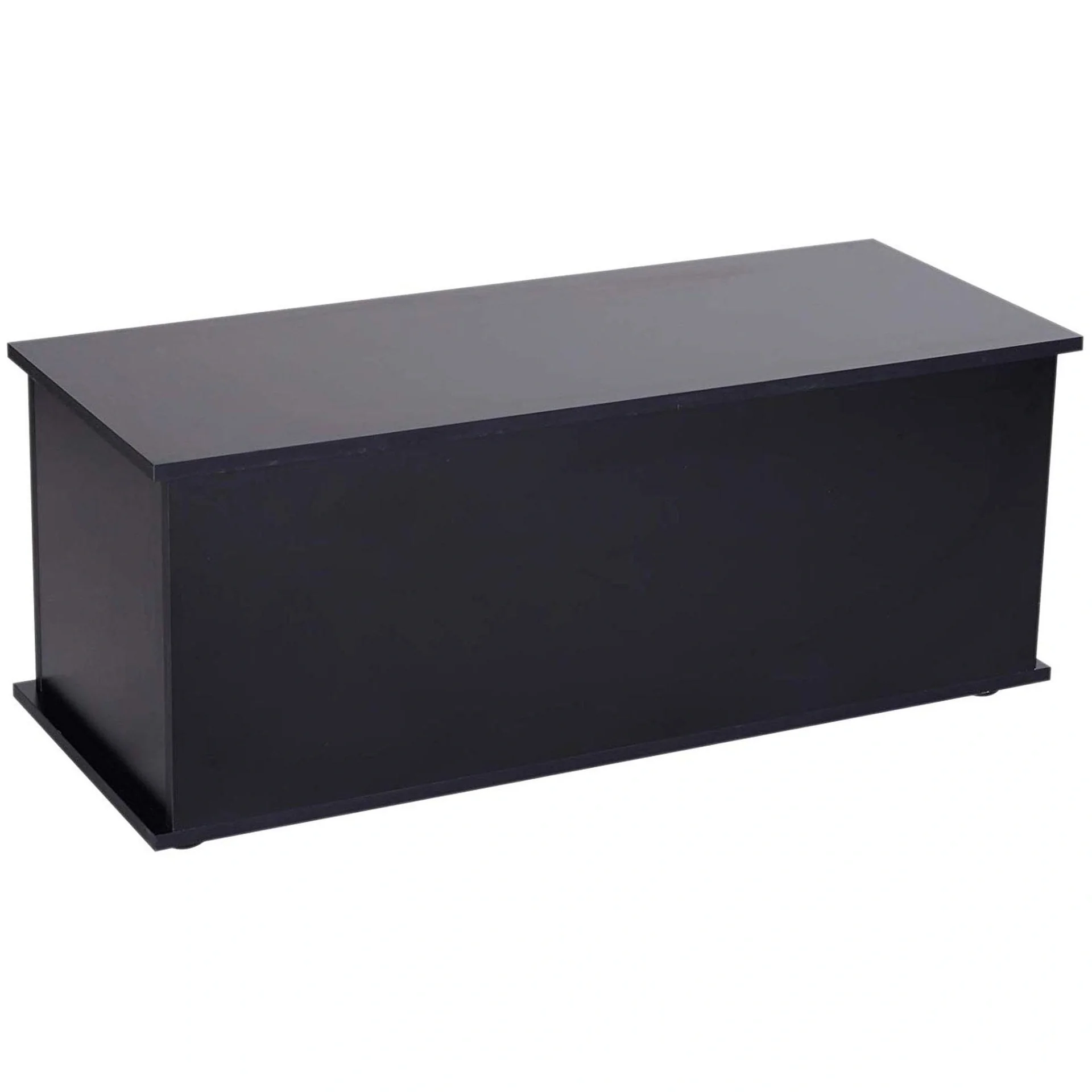 Truhe Aufbewahrungsbox Holzkiste mit klappbarem Deckel Schwarz - 3