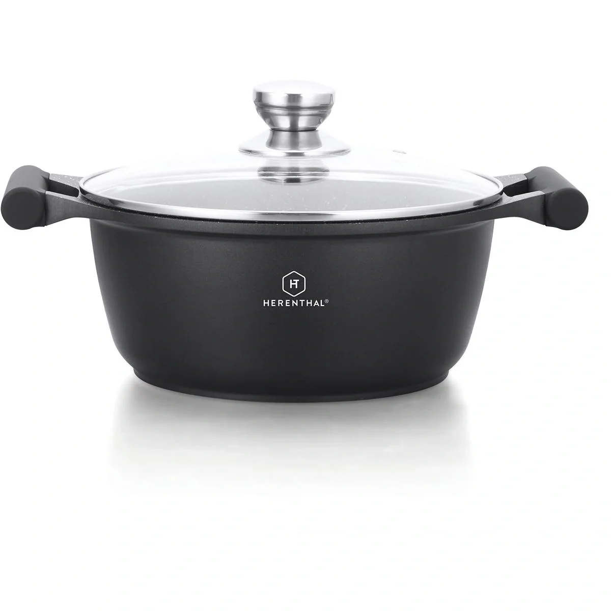 Herenthal Bratpfanne - Marmorbeschichtung - Mit Glasdeckel- 26cm - 2