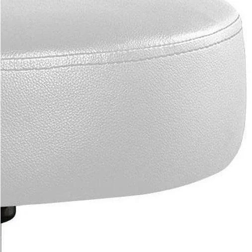 Drehstuhl - Hocker - mit - gepolstertem - Sitz - in - weiß - 3