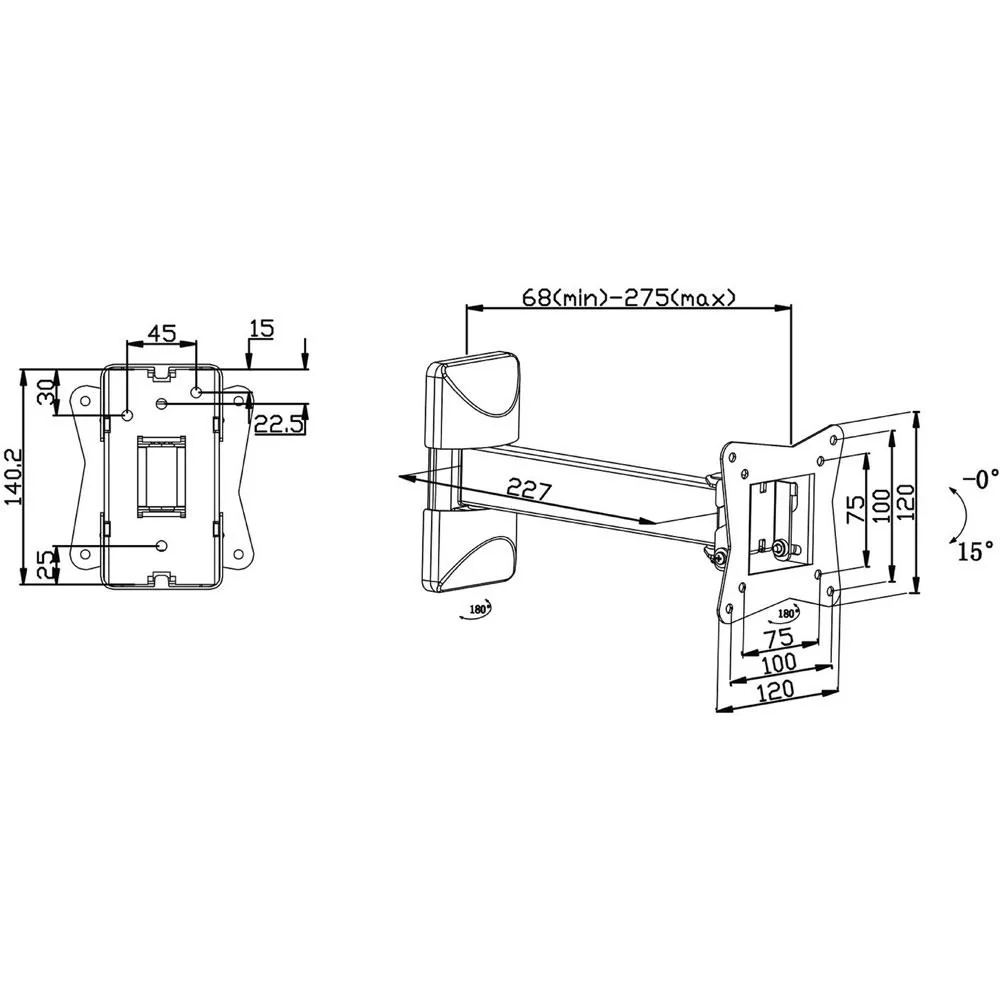 TV-Wandhalterung vollbeweglich 10 - 32 " 30 kg - 7